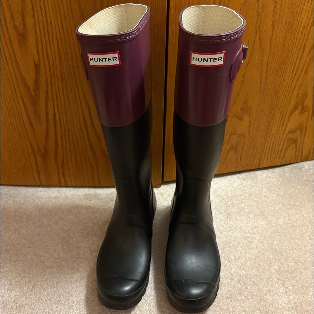 Hunter Original Colorblock Tall Rain Boots - Picture 2 of 4